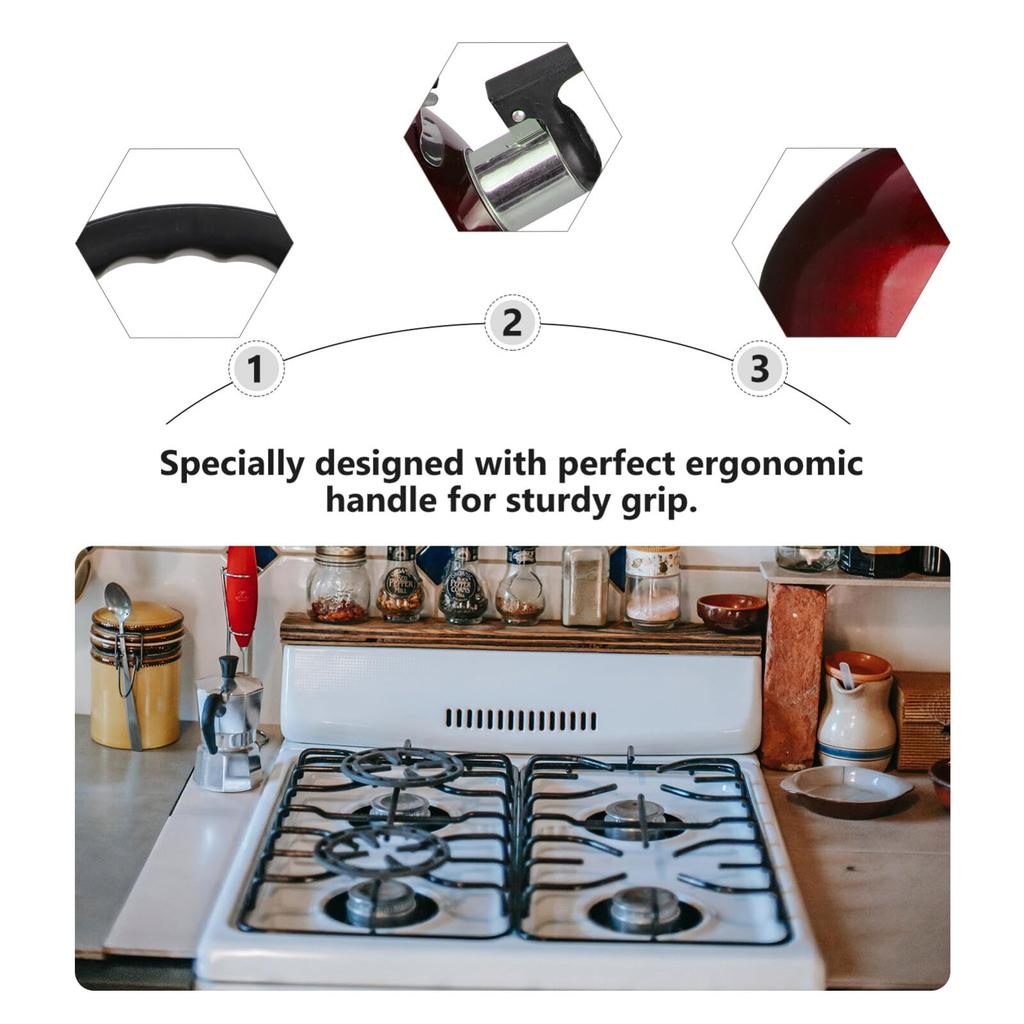 Чайник из нержавеющей стали со свистком, чайник для плиты с эргономичной ручкой, кипячение воды для плиты, индукционной, газовой плиты