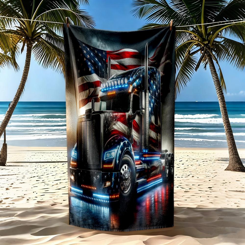 Kw Heavy Trucks Beach Towel Soft Durable Quickdry Comfortable Lightweight Portable For Swimmingbeachcamping Travel Beach Accessoriesgym