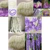 Gorgeous 2m Artificial Wisteria Silk Fake Flower Ivy Garland Vine For Wedding Decor
