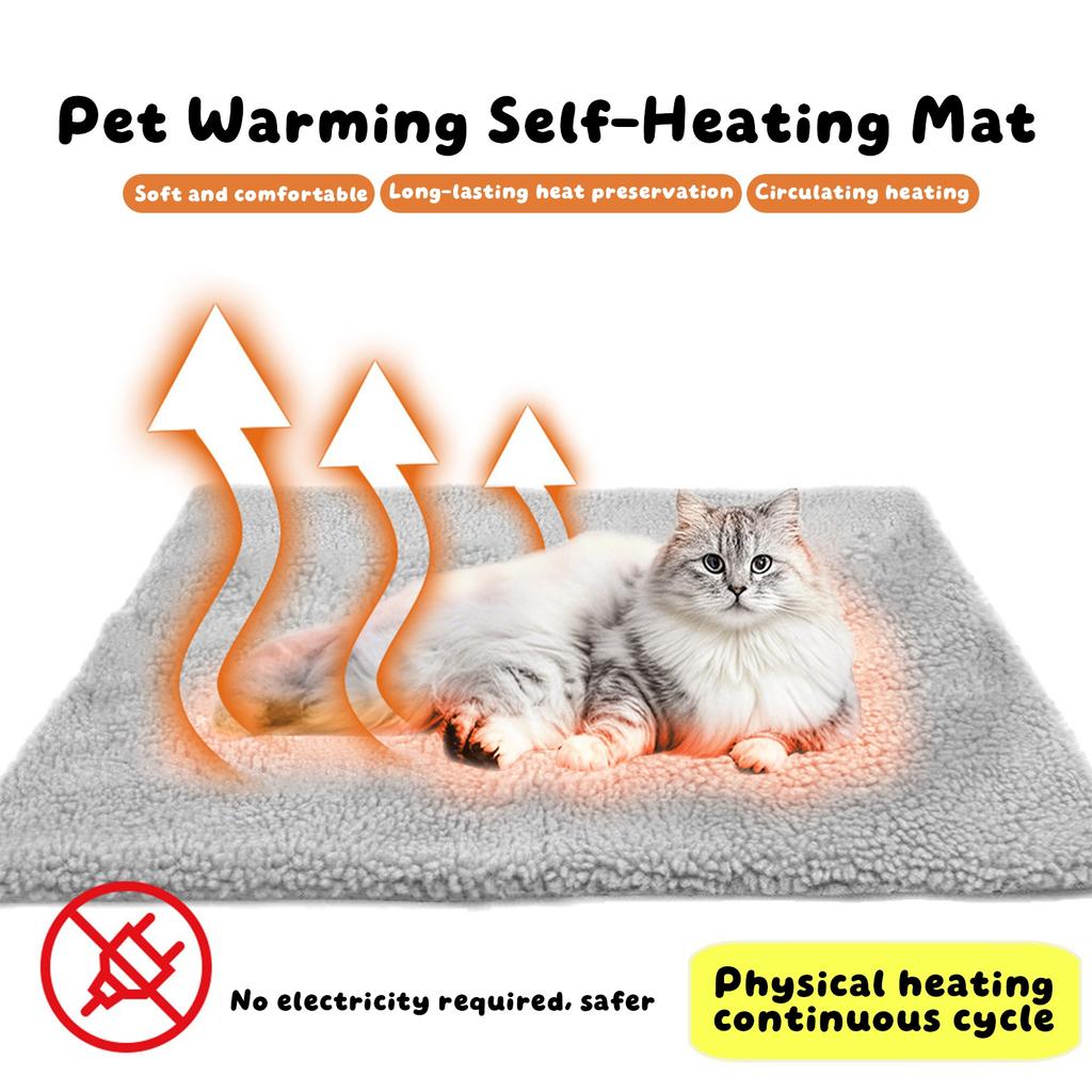 Самообогревающаяся лежанка для кошек, Очень теплая самонагревающаяся подстилка для кошек и собак, Без электричества, - Маленький термо-коврик для домашних животных, для помещений, со съемным моющимся чехлом