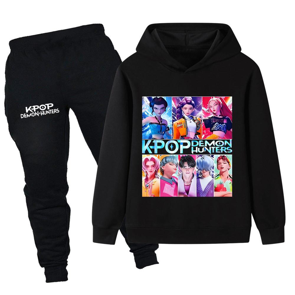 PB1230 Детский K-pop худи с длинными рукавами и принтом Mira Zoey Rumi Sajaboys, брюки