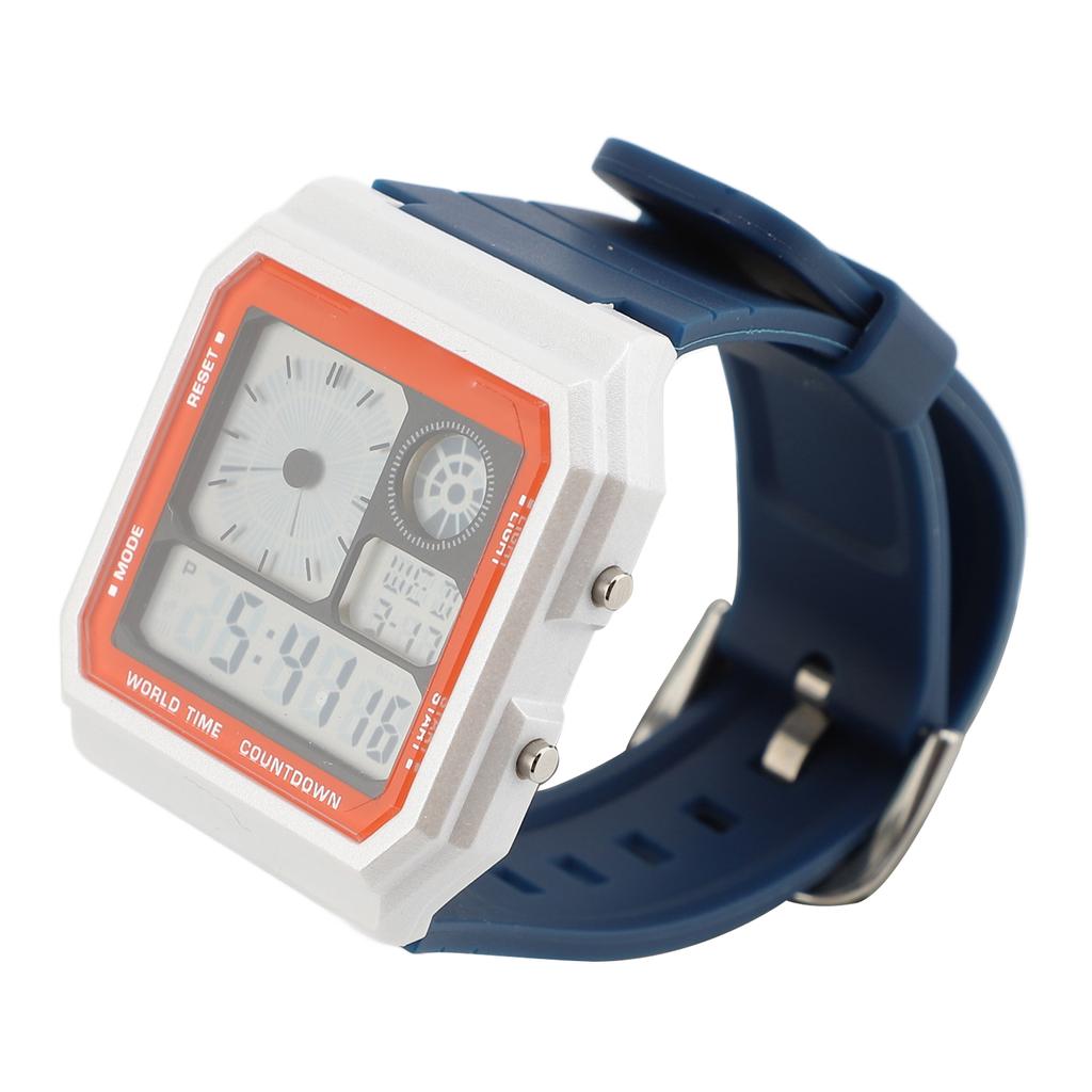 Светодиодные спортивные часы, цифровые водонепроницаемые электронные часы с функцией даты и таймера для мужчин и