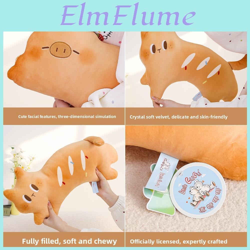 Плюшевая подушка-кошка с мягким полиэфирным наполнителем для сна и комфорта
