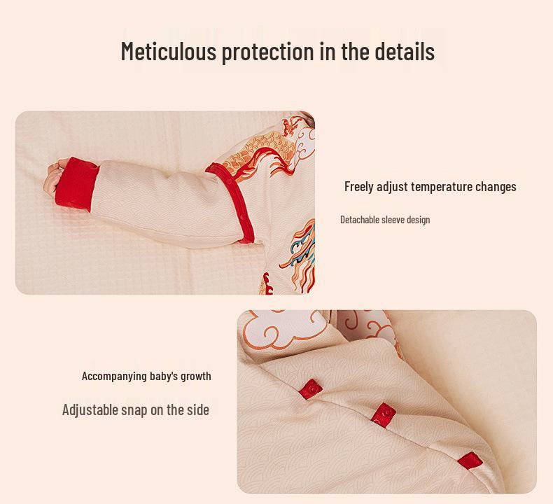 I-baby Стеганый вязаный комбинезон-мешок с ножками - Унисекс, одеяло против пинания, Новогодний стиль, Осенне-зимний тренд, Идеальный подарок на Двойной праздник.