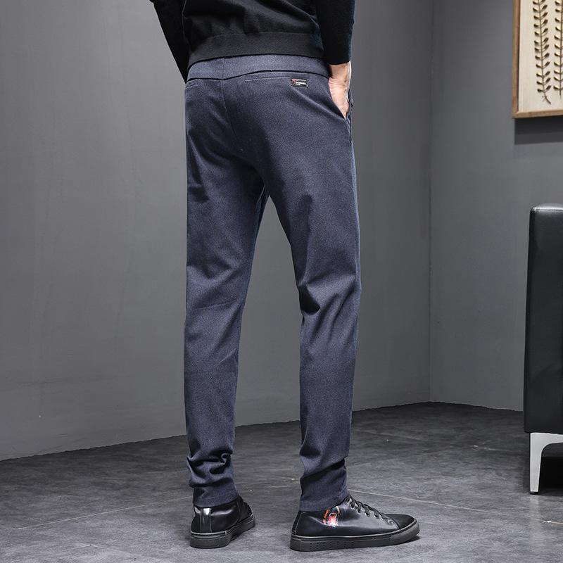 Casual Pants for Men's Spring and Autumn Comfortable Slim Fitting Straight Leg Pants, Versatile and Fashionable Light Business Pants for Men