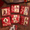 6pcs Chinese Style New Year Money Envelope Pony Stamp Lucky Red Pockets  Gift Bag