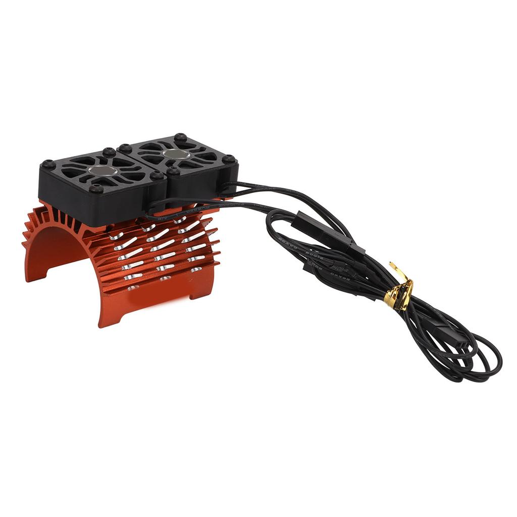 40?42mm Brushless Motor Cooling Fan Dual Motor Heatsink Radiator for 1/8 Remote Control CarOrange
