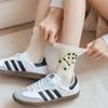 Japanese Style Cartoon Kitten Mid-Calf Socks, Women's Graffiti Sport, Spring/Autumn Korean College Fashion