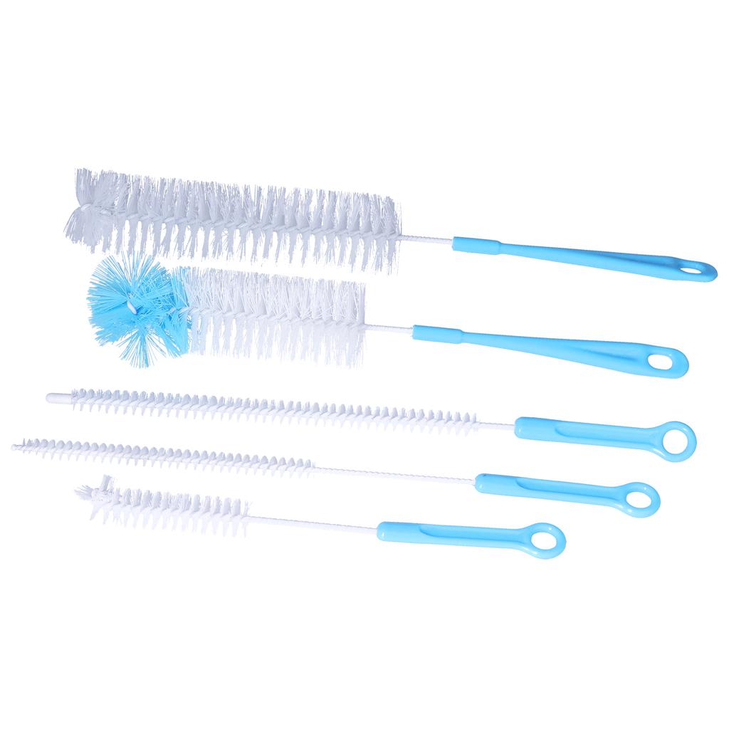 Щетка для чистки бутылок с водой, 5 шт., длинная ручка, щетка для чистки бутылок с узким горлышком, детских бутылочек для кофе