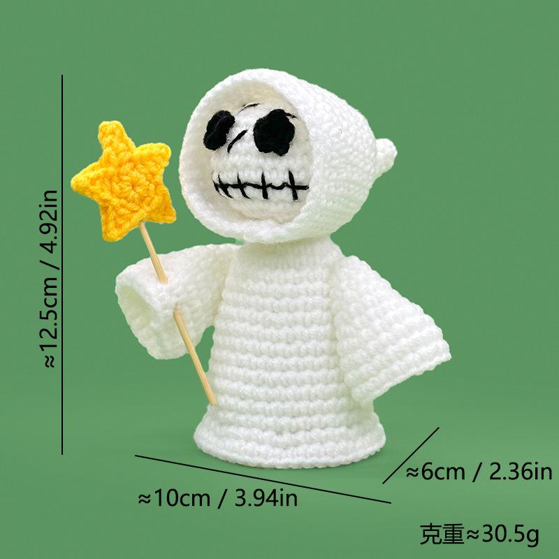 Lovely Crochete Doll Halloween Decorations Emotional Support Doll Handmade Toys Friends Gift Autumn Decoration