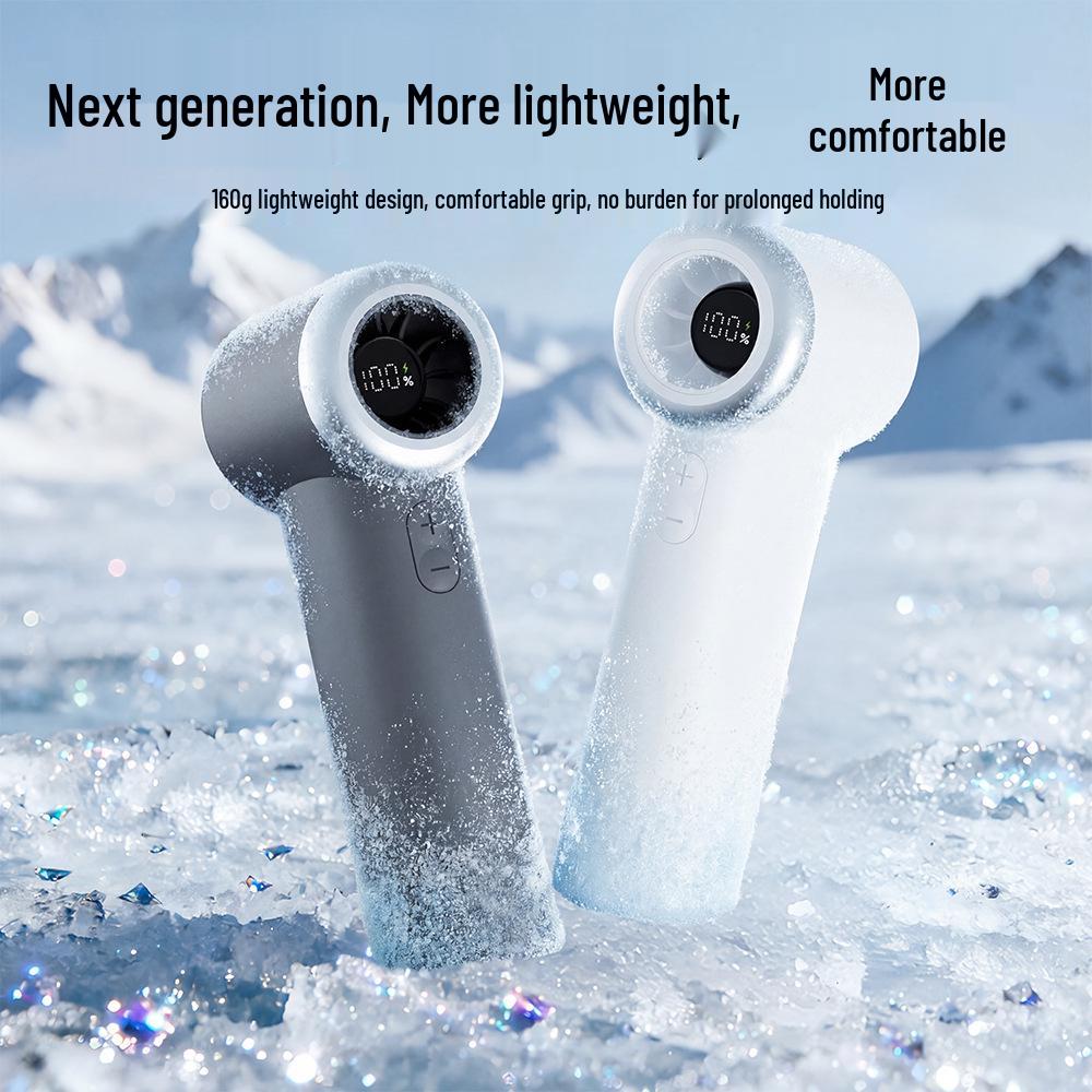 New 25-Year Portable USB Mini Fan with Digital Display – Outdoor/Desk Use, Strong Wind, Ideal Gift