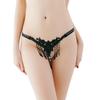 Сексуальные трусы-стринги, женское нижнее белье с кисточками, искусственным жемчугом и цветком