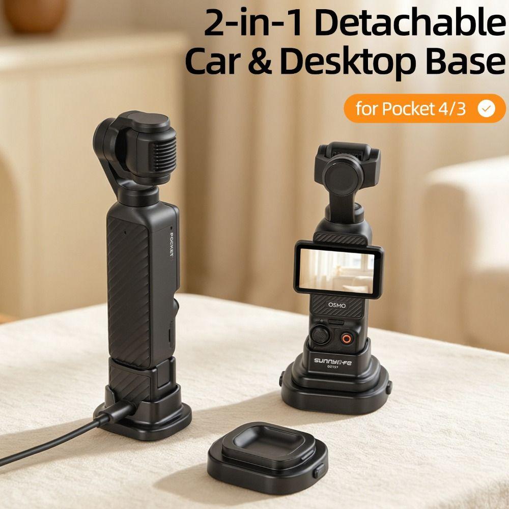 2-IN-1 Desktop Base Detachable Extension Mount for DJI Osmo Pocket 4 3 Action Camera Accessories
