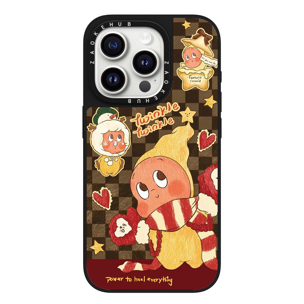 Милый Светящийся Звездный Мультяшный Чехол для iPhone 16 Pro Max с Зеркальной Поверхностью