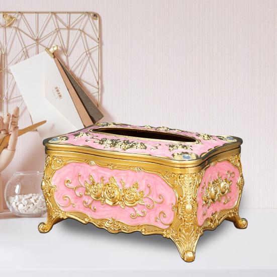 Европейская коробка для салфеток, большая вместимость, легкий доступ, крышка для коробки салфеток, акриловый держатель для салфеток, роскошное украшение для дома