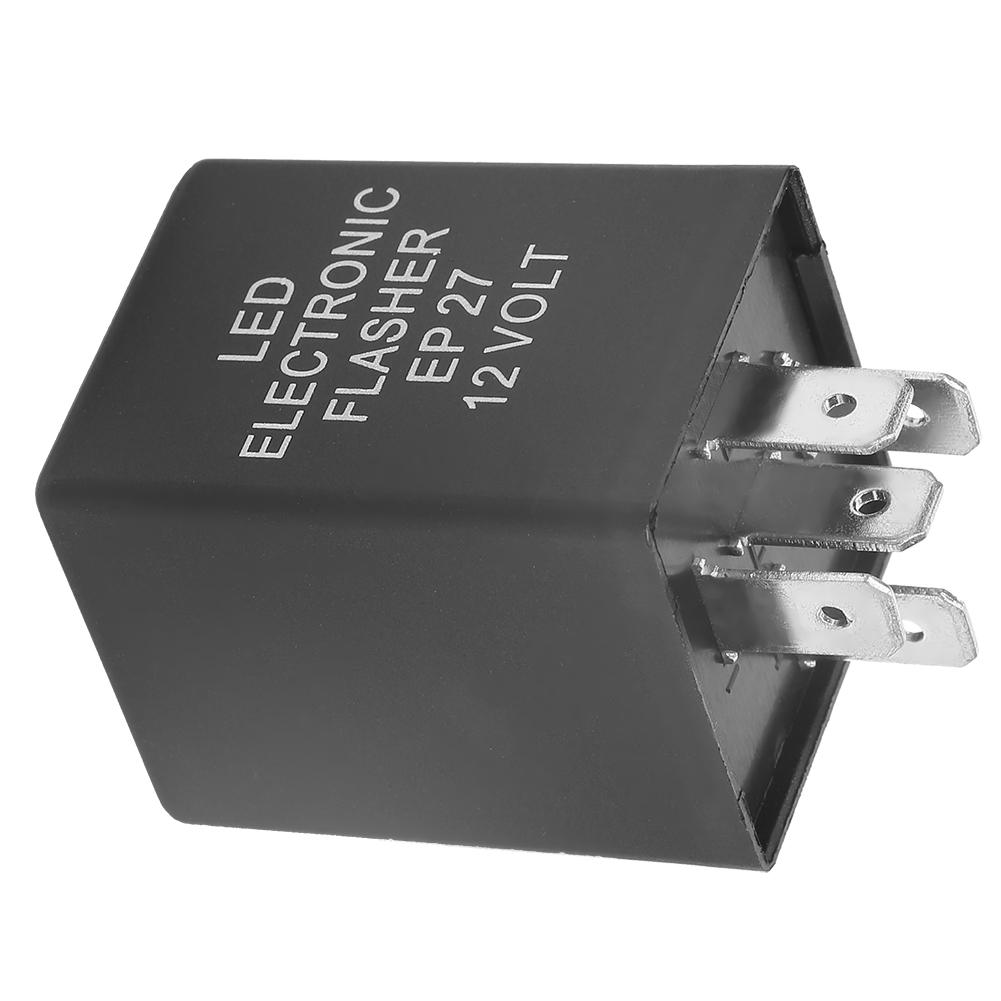 EP27 5 Pin LED Flasher Relay Waterproof Dustproof Turn Signal Hyper Flash Fix 12V with Simple Structure Plug and Play