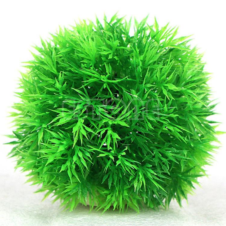 2025 Artificial Aquatic Plastic Plants Aquarium Grass Ball Fish Ornament Aquarium Ornamental Chlorella Prospects Grass For Decor