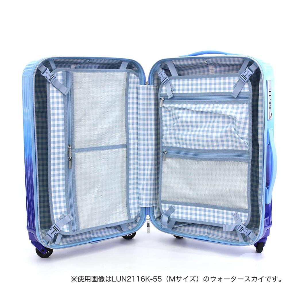 Чемодан с жесткой внутренней молнией TSA Water S размера Siffle, размер LUN2116-48, разрешена ручная кладь, 32 л, см, 2,8 кг, антибактериальный, замок, Sky,