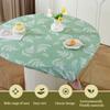 Elastic Edged Vinyl Fitted Tablecloth with Flannel Backing Elastic Table Cloth Table Cover Table Protector for Dinner Outdoor