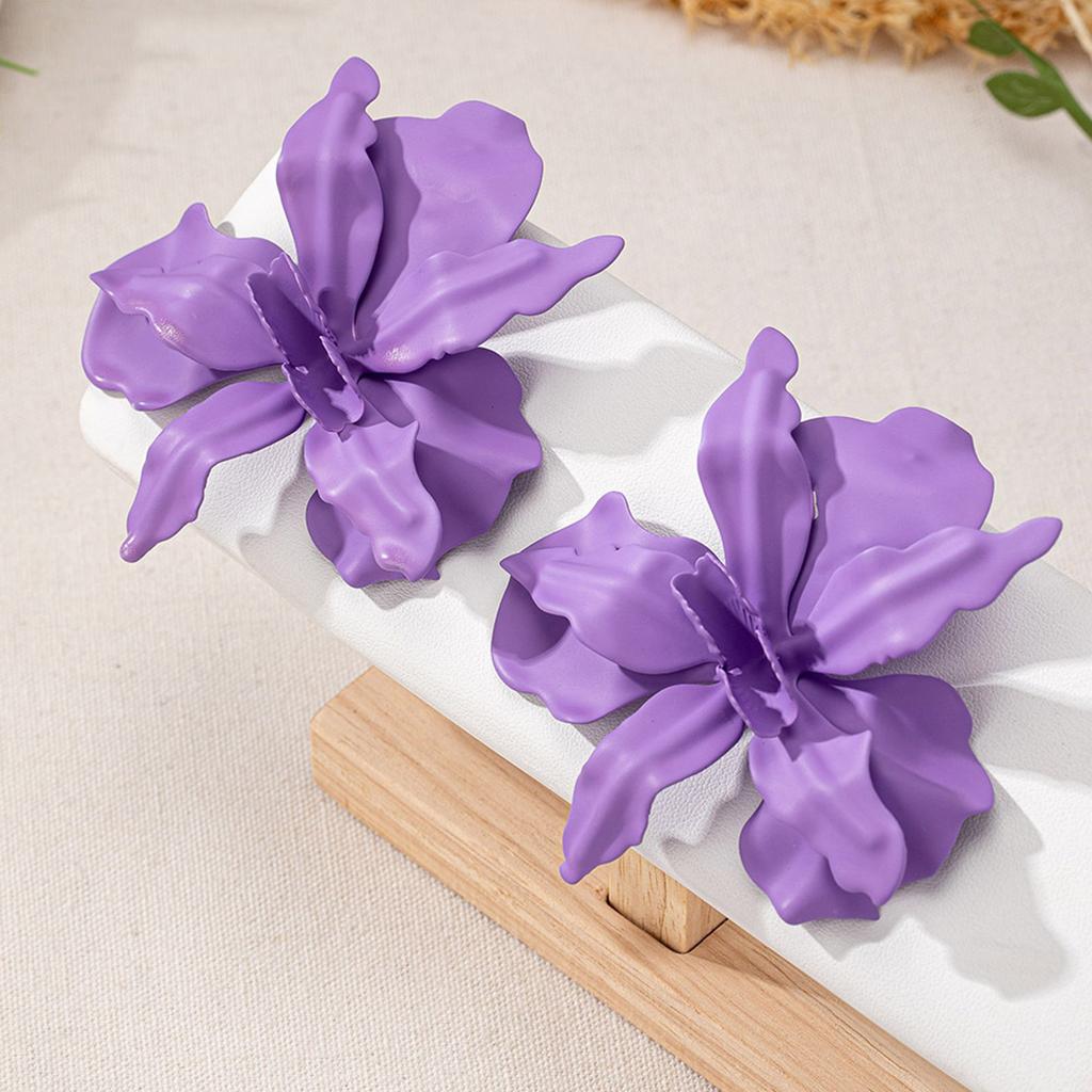 Уникальные серьги-гвоздики в виде цветка, серьги ручной работы, модные серьги из сплава, подходящие для ношения на различные случаи жизни