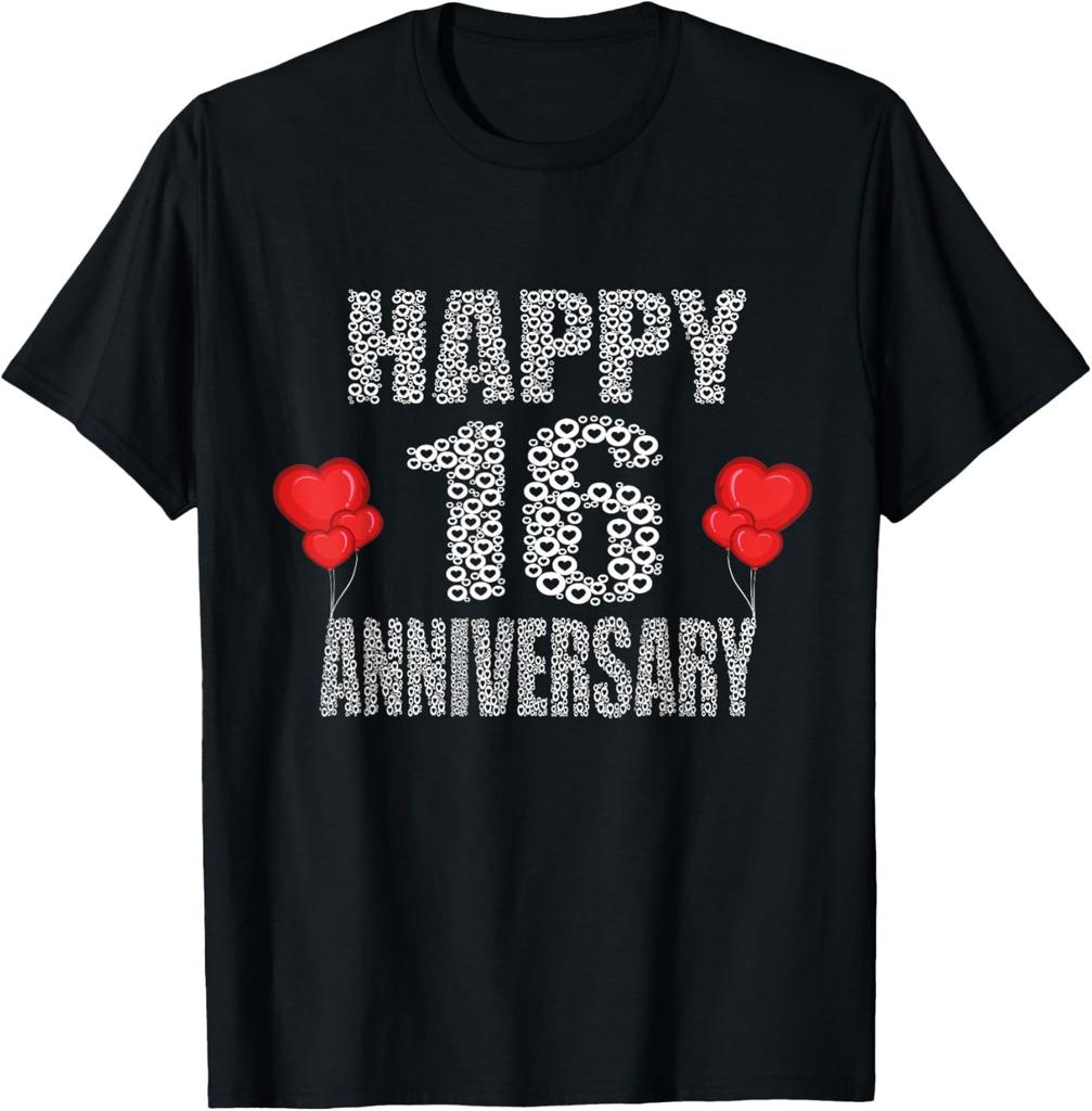 Happy 16th Anniversary 16 Years Together Matching Quote T-Shirt