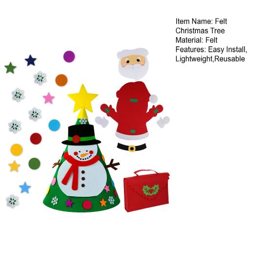 Набор фетровой елки «Сделай сам» 30 украшений со съемными декорациями, настенный праздничный декор для дома, класса