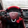 Плюшевая милая накидка на руль автомобиля с бантом, аксессуары для интерьера автомобиля, плюшевая защита руля для прицепа, грузовика