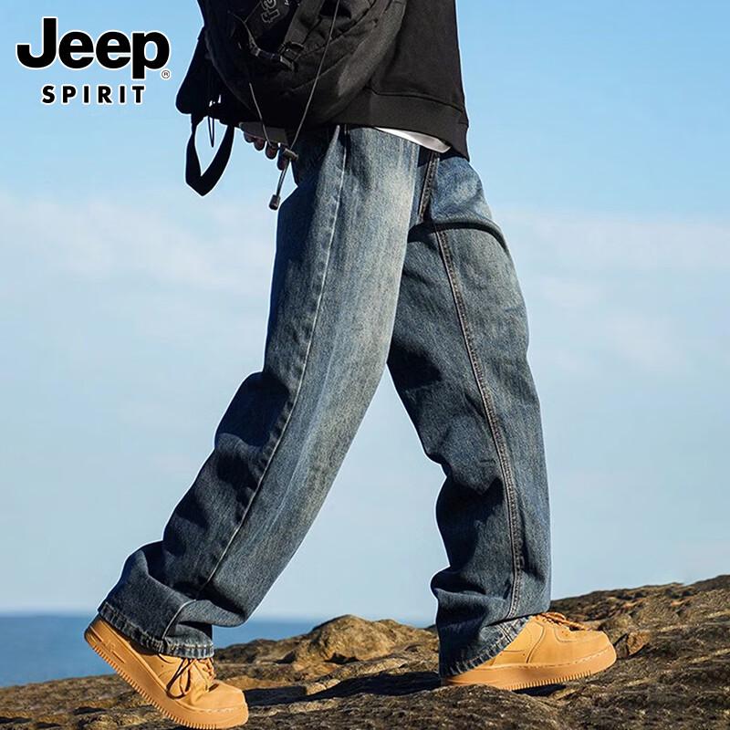 Джинсы мужские JEEP SPIRIT свободного кроя, прямые штанины