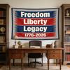 Садовый флаг-гобелен многоразовый к 250-летию независимости США со словами «Свобода, Свобода, Наследие» Декор для дома Печать разных размеров