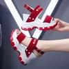 Platform Sandals Women Summer Chunky High Heels Female Wedges Shoes for Women Fish Toe Red Sandalia