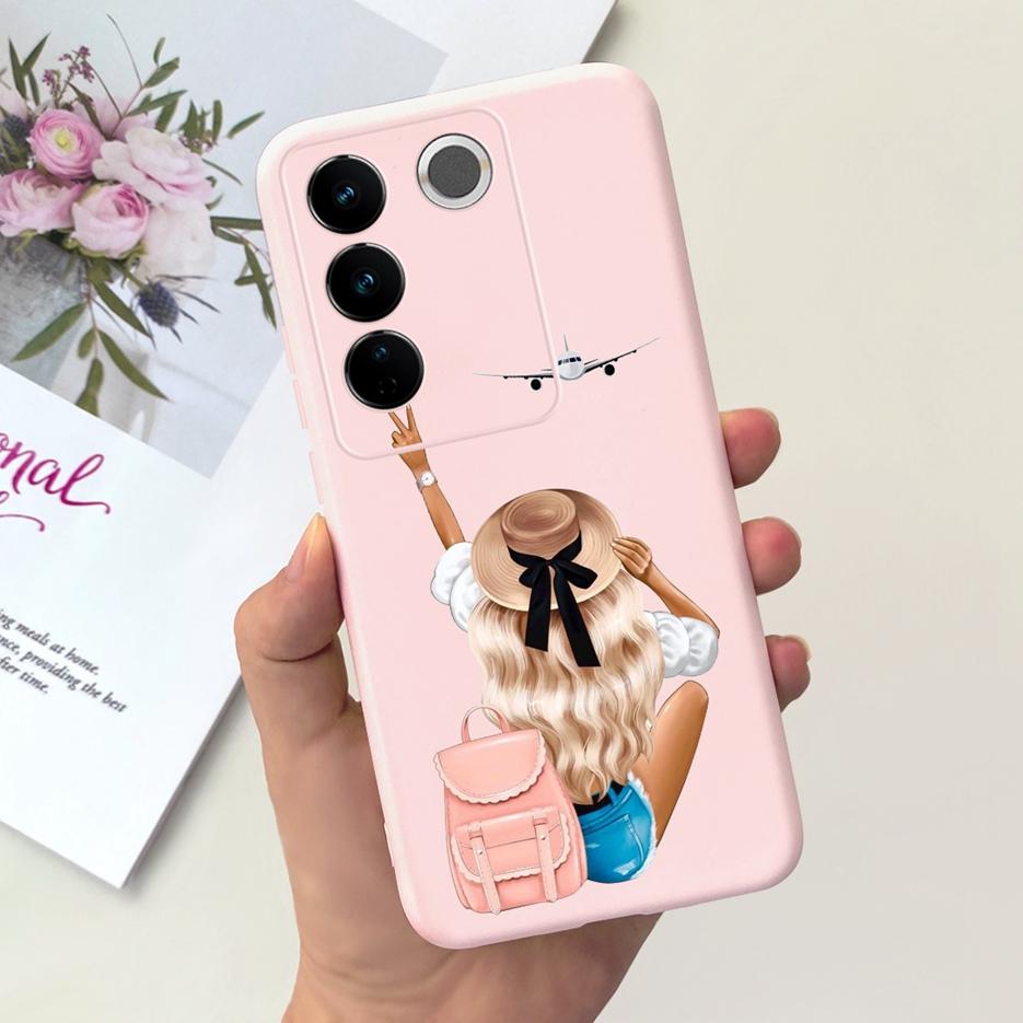 Чехол для Vivo V27 Чехол для Vivo V27e V2237 Милый Модный Расписной Чехол Мягкий Силиконовый Чехол для Телефона Для Vivo V27 Pro V 27 V27e Задняя Крышка Сумки