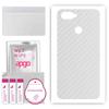 apgo Protective Skin Sticker for the Back Compatible with Oppo A12, Wrap Film, Foil, Vinyl - Pattern Transparent Carbon