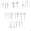 18Pcs Snowflake Ornaments Hanging Acrylic Icicle Drop Room Decorating Birthday Holiday Snowflakes