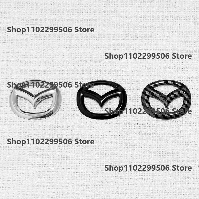 Plastic Car Front Trunk Emblem for Mazda 6 Logo Steering Wheel Badge 3D Body Replaced Sticker Rear Tail Refitting Decoration h4