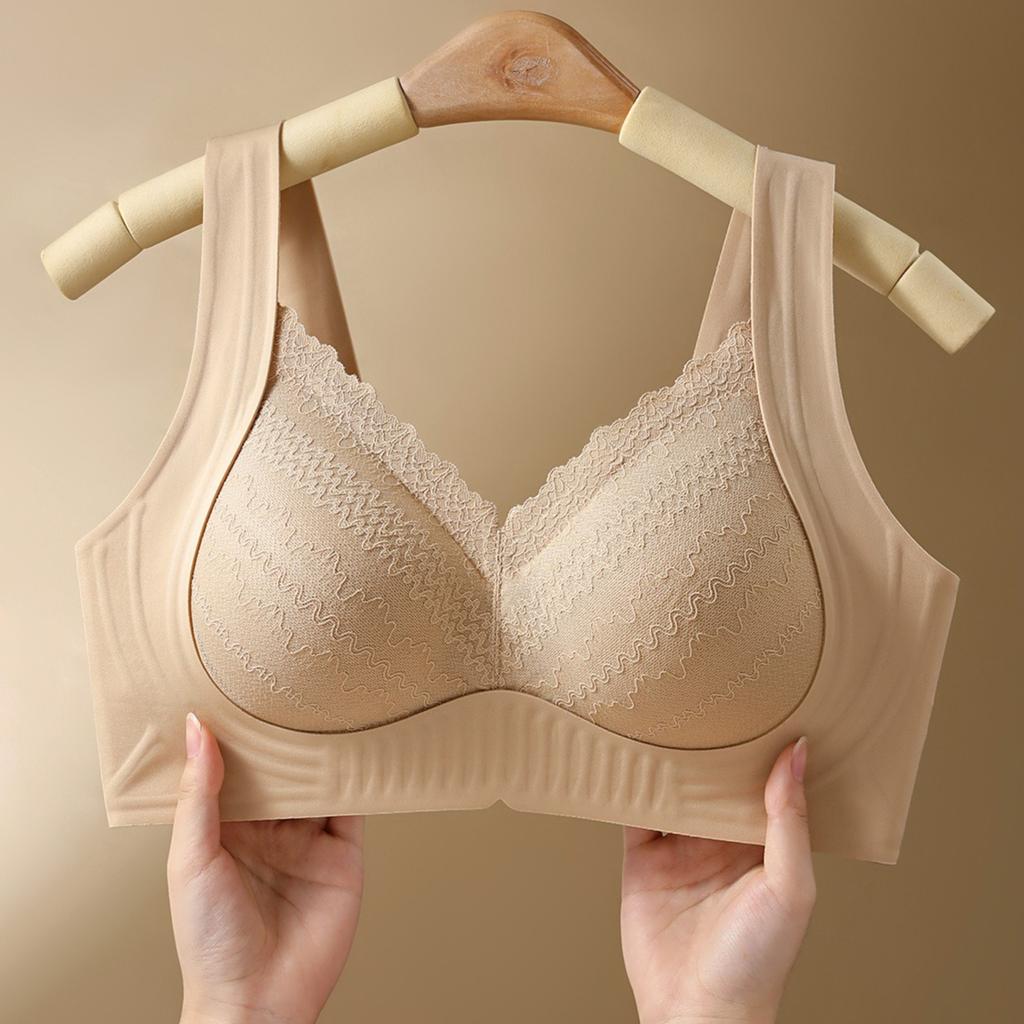 Бесшовный бюстгальтер с мягкой поддержкой, кружевной, приподнимающий, удобный и пуш-ап, с чашкой, похожей на желе