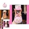 Delightful Jinnew Cartoon Bear Plush Keychain Soft Adorable Hanging Decoration For Keys