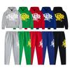 Womens Hip Hop Foam Print Hoodie Sweatpants Set Casual Streetwear