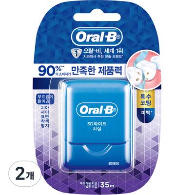 Зубная нить Oral-B Glide 3D белая 35 м, 1 шт., 2 шт.