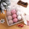 3Pcs Party Decor Fashion Christmas Decor Sequins Ball Hanging Pendant Foam Ball Xmas Tree Ornaments