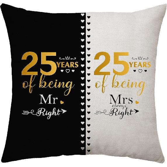 3rd Anniversary Throw Pillow Cover Gifts for 3 Years of Marriage Couples Valentines Day Gifts for Her Him Husband Wife 3rd Wedding Anniversary