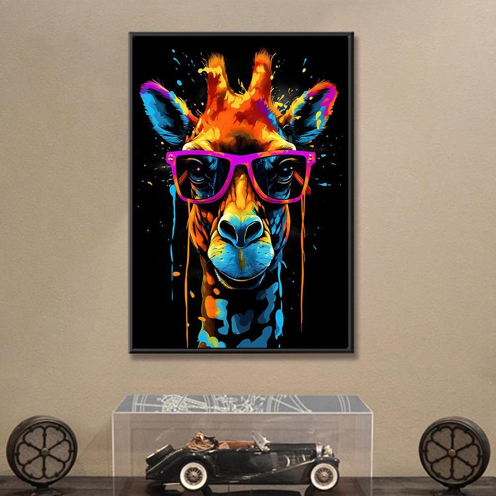 Лев Тигр Животный Портрет Плакат Обезьяна Жираф Картина на холсте Абстрактное Граффити Настенная Картина Декор Гостиной