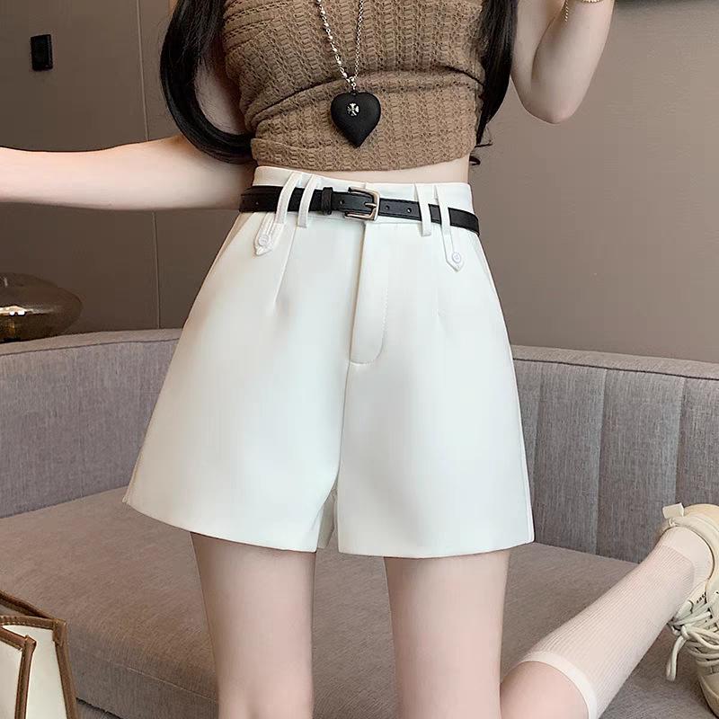 Women's High-Waisted A-Line Casual Suit Shorts - Slimming, Loose, Versatile, Summer Outerwear