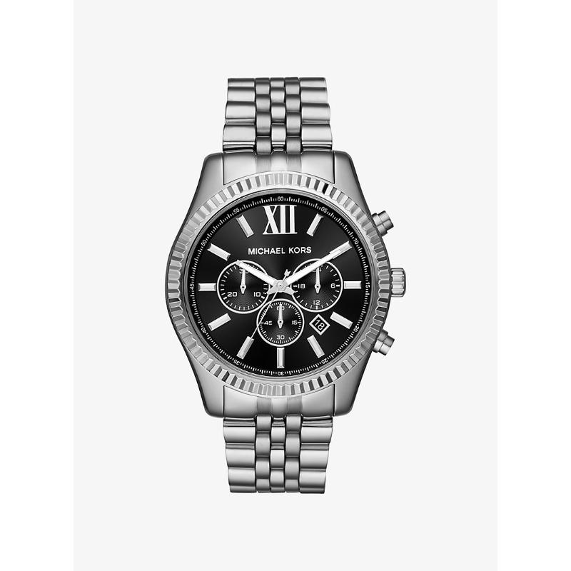 Michael Kors Крупные кварцевые часы Lexington серебристого тона MK8602