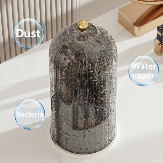 Коробка для хранения косметики с крышкой Многофункциональная клетка в форме птичьей клетки Универсальный вращающийся на 360 градусов держатель кисточек для макияжа для туалетного столика