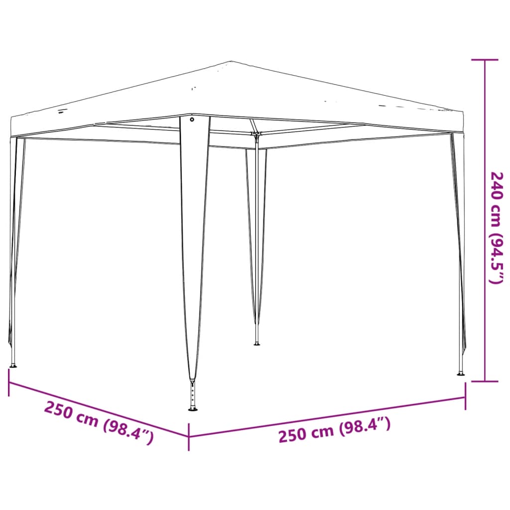 Party Tent 2.5 x 2.5 m White