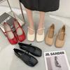 Fashion Soft Leatherette Ballerinas Women Rope Belt Ballet Flats Square Toe Loafers Ladies Retro Red Mary Janes 2025 New