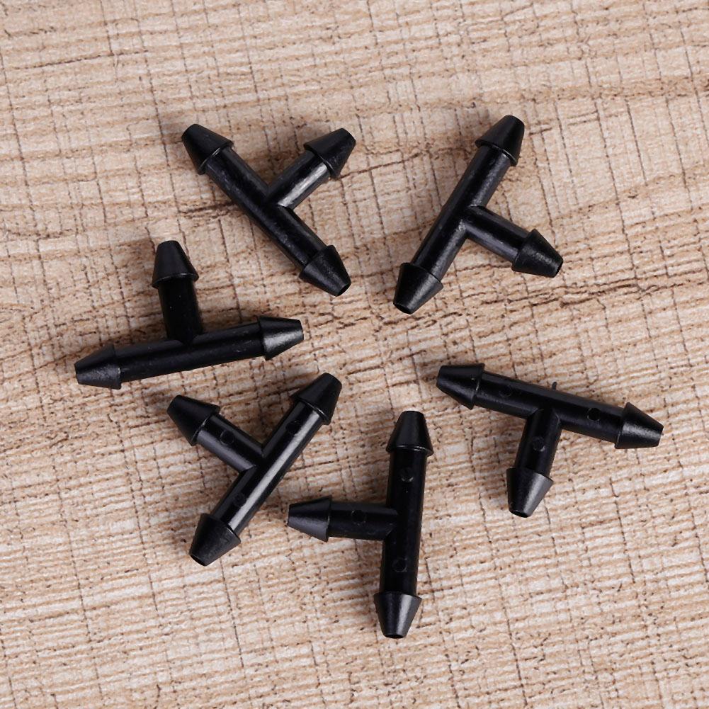 500-50PCS Plastic Barbed 3-Way Tee Connector for 3/5mm Tubing Watering Pipe Hose Couplings Micro Drip Irrigation Garden Tools