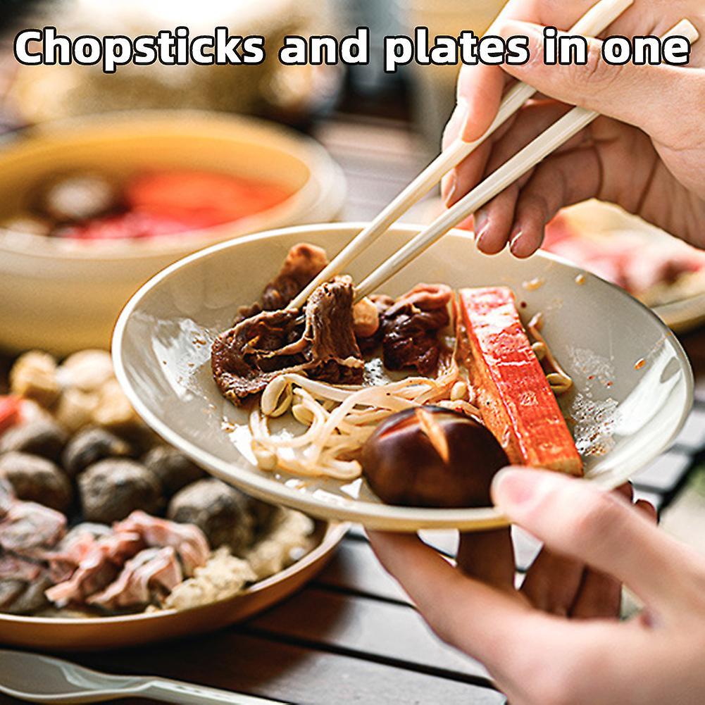 Outdoor Plastic Tableware Set Portable Lightweight Picnic Tool for Camping Cooking