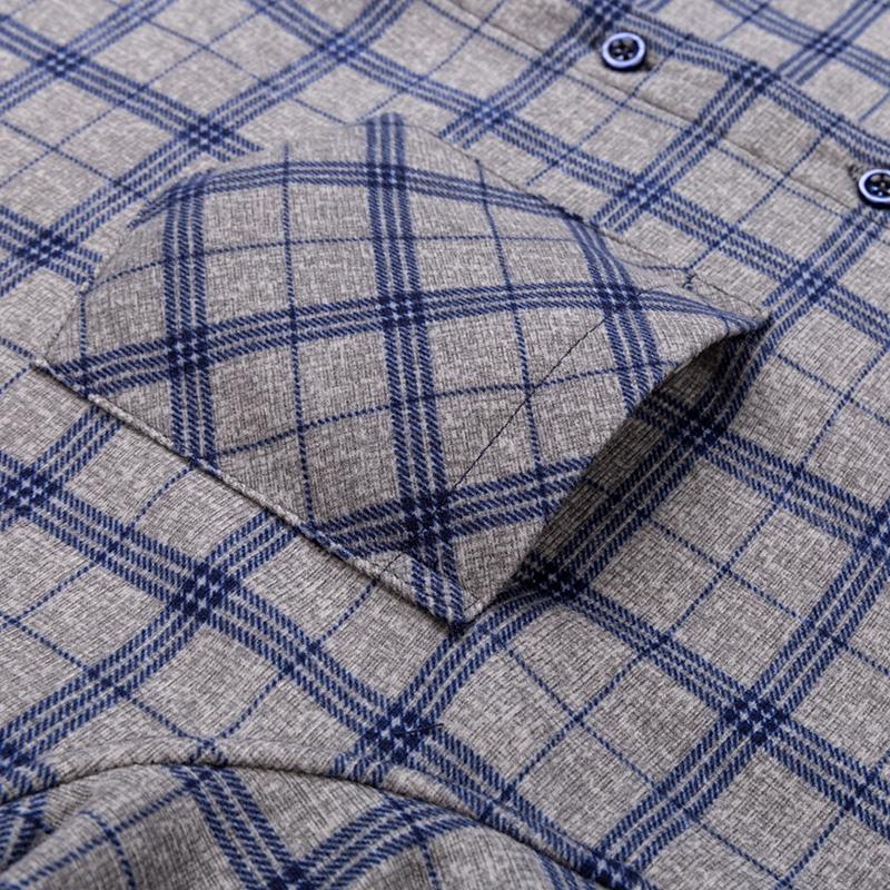 Осенне-зимние утепленные флисовые рубашки для мужчин, деловая клетчатая рубашка с длинным рукавом, теплая одежда, мужская рубашка в классическую клетку с одним карманом