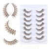 Natural Look Brown Lashes Wispy Volume False Lashes Handmade Brown Eyelashes  Eyelash Extension